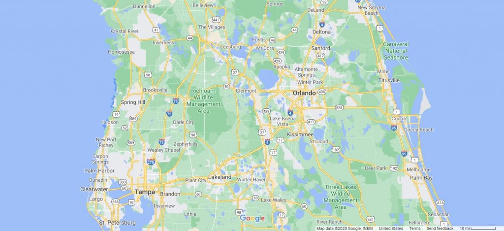 Map of Central Florida